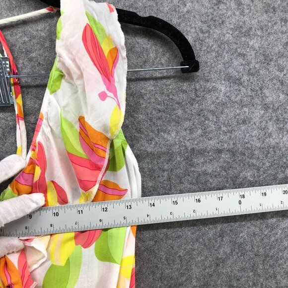 Victoria's Secret Halter Cami Top Womens XS V-Neck Floral Babydoll Colorful - Picture 8 of 10